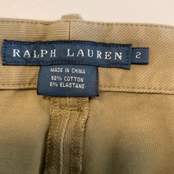 Ralph Lauren Hunt/Equestrian Pants, Suede Leg Shields, Snap Hem, Loops, Tan, Sz2 - Picture 2 of 16